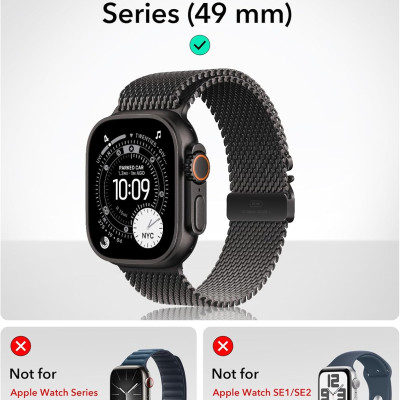 Kính Cường Lực Viền Kim Loại cho Apple Watch Ultra 3 49mm ESR Armorite Screen Protector – Hàng Chính Hãng 