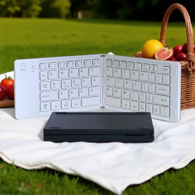 Bàn phím Bluetooth rời gấp gọn dành cho Windows, Mac, iOS và Android kết nối điện thoại, laptop, máy tính bảng - Hàng chính hãng
