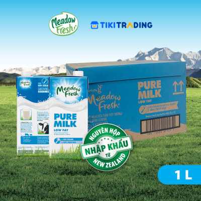 Thùng 12 hộp Sữa tươi tiệt trùng ít béo Meadow Fresh 1L