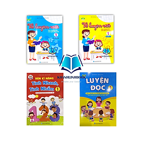 Sách - Combo 4 cuốn vở luyện viết + luyện đọc + rèn kĩ năng tính nhanh tính nhẩm lớp 1 ( kết nối )
