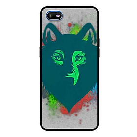 Ốp Lưng in cho Oppo A1K Mẫu Chú Sói Nền Xám - Hàng Chính Hãng