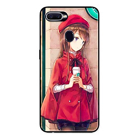 Ốp Lưng in cho Realme 2 Pro Mẫu Nàng Đồng Phục Đỏ - Hàng Chính Hãng