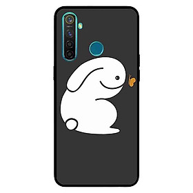 Ốp Lưng in cho Realme 5 Mẫu Thỏ Nền Đen - Hàng Chính Hãng