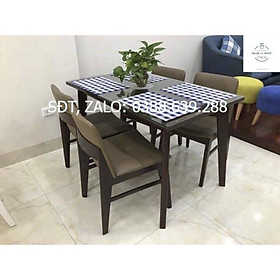 (Freeship) Bộ bàn ăn gỗ tự nhiên VNXK