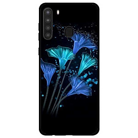 Ốp lưng dành cho Samsung Galaxy A21 mẫu Hoa Đêm Xanh