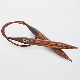 Kim đan vòng cố định bằng gỗ Ginger dài 100cm hãng Knitpro
