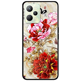 Ốp lưng dành cho Realme C35 - Realme Narzo 50A Prime mẫu Mẫu Đơn Đỏ Hồng