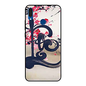 Ốp Lưng in cho Huawei Y9 2019 Mẫu Thư Pháp LỘC Nền Anh Đào - Hàng Chính Hãng