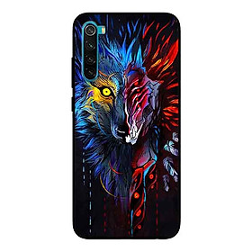 Ốp Lưng in cho Xiaomi Redmi Note 8 Mẫu Sói Nhiều Màu - Hàng Chính Hãng