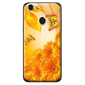 Ốp in cho Oppo F5 NỀN VÀNG HOA 1 - Hàng chính hãng