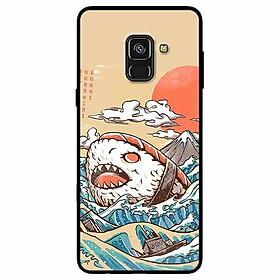 Ốp lưng dành cho Samsung A8 Plus mẫu Cá Shushi Cuộn