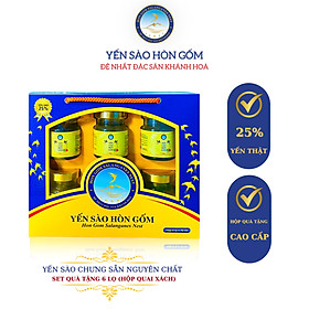 [Set QT 6 Hũ] Tổ Yến Chưng Nhân Sâm - Yến Sào Hòn Gốm Chính Hiệu Khánh Hoà - HGK NEST