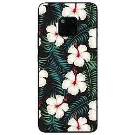 Ốp lưng in cho Huawei Mate 20 Pro Mẫu Hoa Trắng
