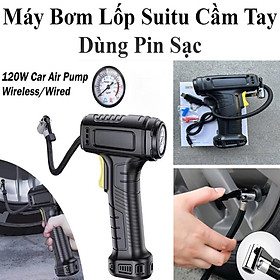 Máy Bơm Lốp Suitu St-5007 Cầm Tay Cho Xe Ô Tô , Xe Máy , Bơm Bóng , Phao Đa Năng Dùng Pin Sạc