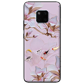 Ốp lưng in cho Huawei Mate 20 Pro mẫu Tranh Hoa Và Cá - Hàng chính hãng