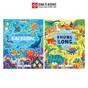 Sách - Giải mã mê cung - phát triển IQ chủ đề Đại dương, Khủng long - ĐinhTị Books