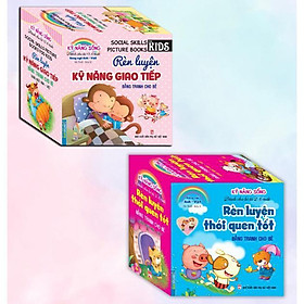 Sách - Rèn Luyện Kỹ Năng Giao Tiếp + Rèn Luyện Thói Quen Tốt - Song Ngữ Anh Việt - Combo 2 Hộp - Minh Thắng