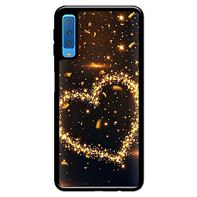 Ốp lưng cho Samsung Galaxy A7 nền tim vàng 1 - Hàng chính hãng