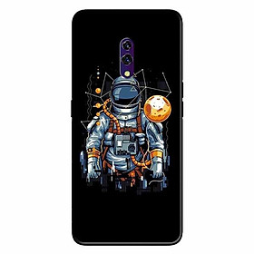 Ốp lưng in cho Realme X Phi Hành Gia Mặt Trăng