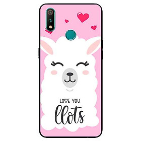 Ốp Lưng in cho Realme 3 Mẫu Cừu Nền Hồng - Hàng Chính Hãng