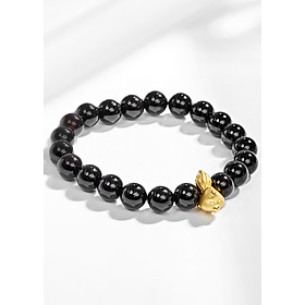 Vòng Tay Đá Thiên Thạch Charm Tuổi Dậu Bạc Mạ Vàng 24K Ngọc Quý Gemstones