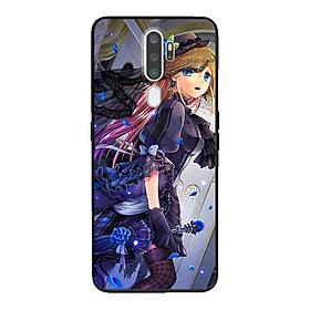 Ốp Lưng in cho Oppo A9 2020 Mẫu Nàng Đồng Phục Đen - Hàng Chính Hãng