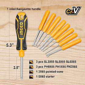 BỘ ĐẦU TUỐC NƠ VÍT 8 CHI TIẾT INGCO AKISD0901 - HÀNG CHÍNH HÃNG