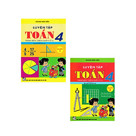 Combo Luyện Tập Toán 4 Quyển 1+ 2 - Trình Bày Trên Giấy Ô Li (Bộ Sách Chân Trời Sáng Tạo) - HA 
