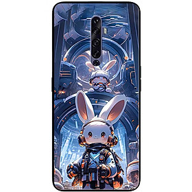Ốp lưng cho Oppo Reno 2Z - 2F - Reno 6Z - Reno 7Z 5G - 8Z 5G - Reno 8T 4G - Reno 8T 5G - Thỏ Trắng Hành Tinh - Hàng Chính Hãng
