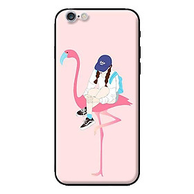 Ốp in cho iPhone 6 Plus Hạc Hồng Và Cô Gái - Hàng chính hãng