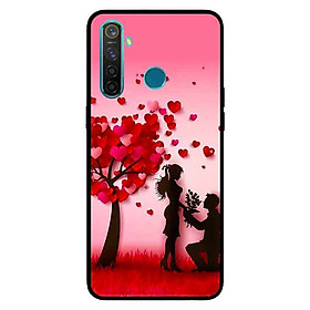 Ốp Lưng in cho Realme 5 Mẫu NỀN TRÁI TIM 1 - Hàng Chính Hãng