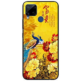 Ốp lưng dành cho Realme C15 mẫu Công Và Hoa