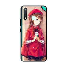 Ốp Lưng in cho Vivo Vivo Y19 /U3 /Y5s /U20 Mẫu Nàng Đồng Phục Đỏ - Hàng Chính Hãng