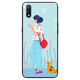 Ốp lưng in cho Realme 3 Pro Mẫu Cô Gái Tai Mèo