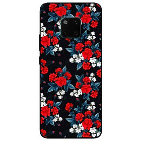 Ốp lưng in cho Huawei Mate 20 Pro Mẫu Hồng Đỏ Nền Đen