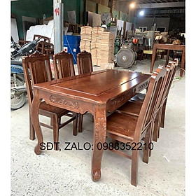 Bàn ăn gỗ sồi xám