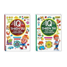 Sách - IQ Thiên Tài - Phát Triển Tư Duy Não Bộ Cho Bé - 1 - 2 Tuổi + 2 - 3 Tuổi - Combo 2 Cuốn - Minh Thắng