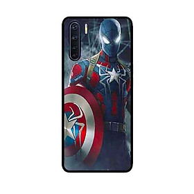 Ốp Lưng in cho Oppo A91 Mẫu Người Nhện Đen - Hàng Chính Hãng