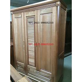 Tủ áo 3 buồng gỗ xoan đào