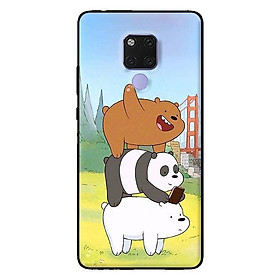 Ốp lưng in cho Huawei Mate 20 mẫu Bộ Ba Chú Gấu - Hàng chính hãng