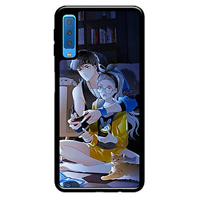 Ốp lưng cho Samsung Galaxy A7 2018 GIRL 136 - Hàng chính hãng