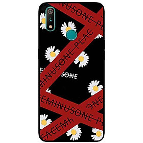 Ốp Lưng in cho Realme 3 Pro Mẫu Hoa Cúc Chéo Peace - Hàng Chính Hãng