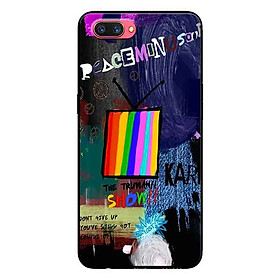 Ốp Lưng in cho Oppo A3s, Realme C1 Mẫu Peace Tivi - Hàng Chính Hãng