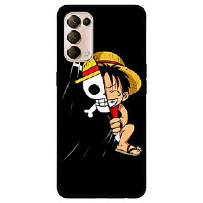 Ốp lưng dành cho Oppo Reno 5 mẫu Mũ Rơm Nền Đen