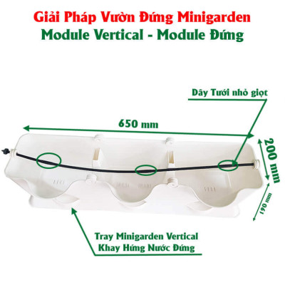 CHẬU MODULE TRỒNG RAU BAN CÔNG NHẬP KHẨU BỒ ĐÀO NHA (1 BỘ gồm 1 Module + Nắp đậy + 6 nút khóa)