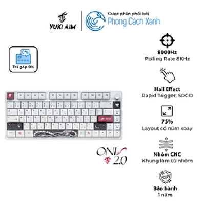 Bàn phím từ HE Yuki Aim x Arbiter Polar75 8K Dragon Edition - Oni 2.0 Collection (Limited Edition) - Hàng Chính Hãng