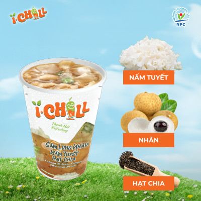 [COMBO 6 LY] iChill Sâm Long Nhãn Nấm Tuyết Hạt Chia Nước Thanh Nhiệt Sấy Thăng Hoa Từ Trái Cây Tự Nhiên