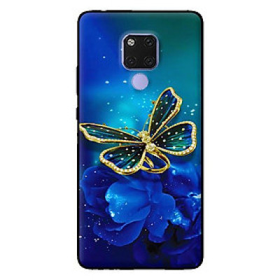 Ốp lưng in cho Huawei Mate 20 mẫu Bướm Xanh - Hàng chính hãng