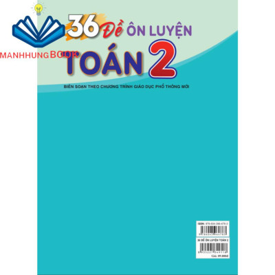 Sách - 36 Đề Ôn Luyện Toán 2 - Biên soạn theo chương trình GDPT mới.