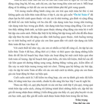 Sách - Ôn Hè Toán 4 (Biên soạn theo chương trình GDPT mới ) - Kết Nối